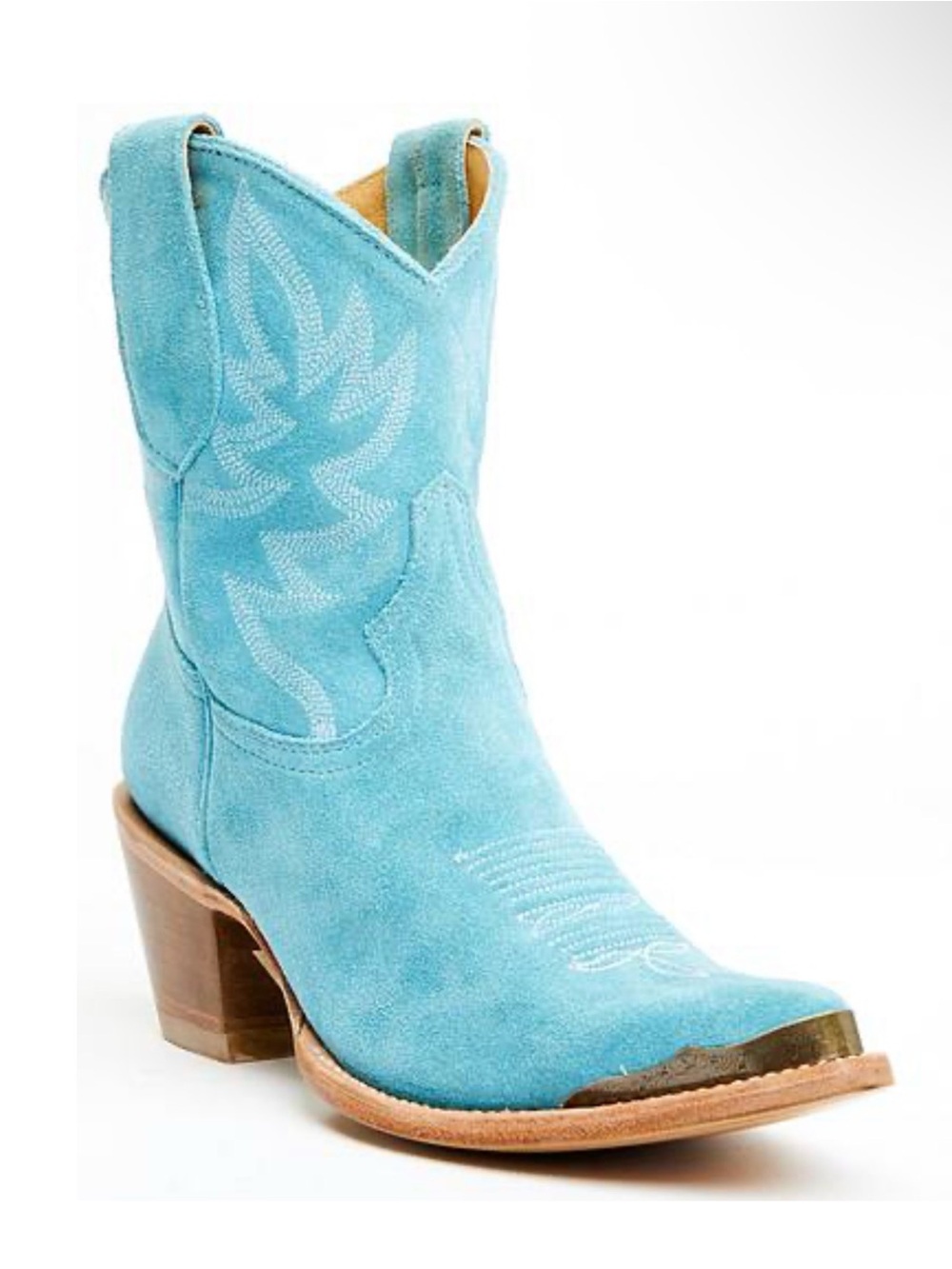 Idyllwind Women's Wheels Suede Western Booties Cowgirl Boots Round Toe 7.5 Blue